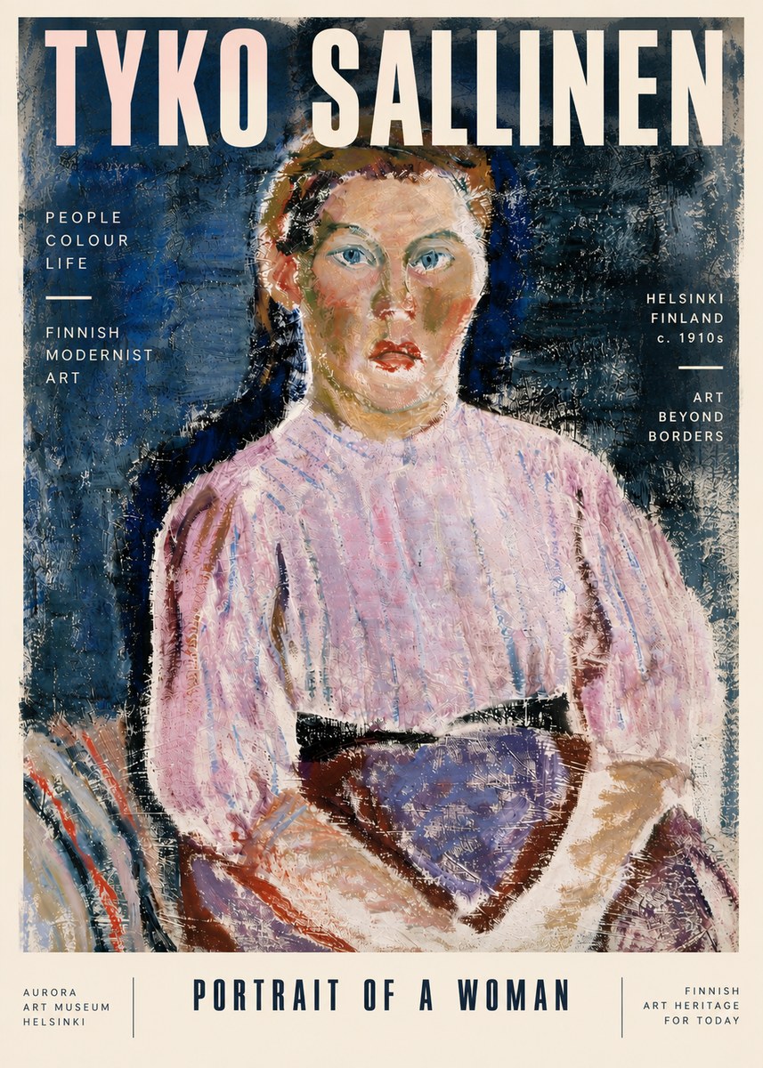 Tyko Sallinen Portrait of a Woman II No6 - Juliste