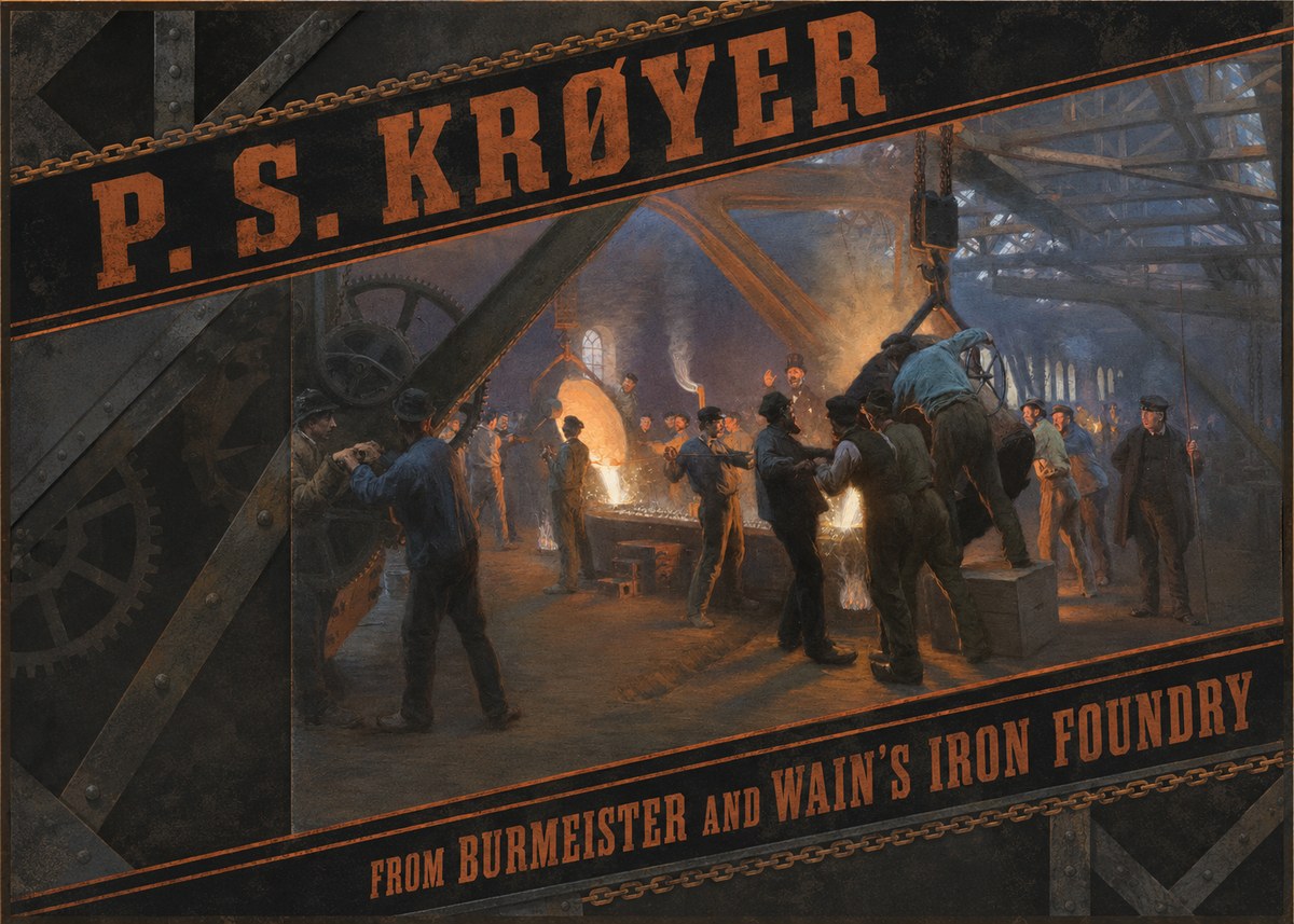 P.S. Krøyer From Burmeister and Wain's Iron Foundry No2 - Juliste