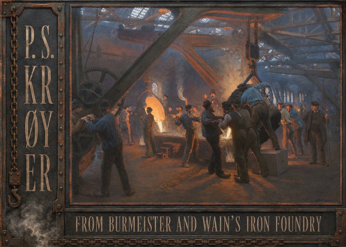 P.S. Krøyer From Burmeister and Wain's Iron Foundry No3 - Juliste