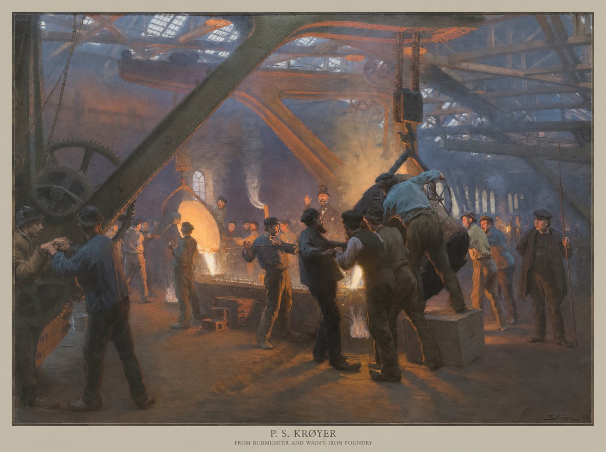 P.S. Krøyer From Burmeister and Wain's Iron Foundry No5 - Juliste
