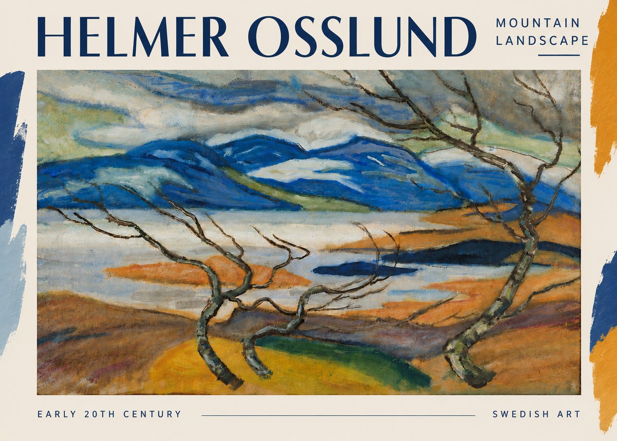 Helmer Osslund Mountain Landscape No5 - Juliste