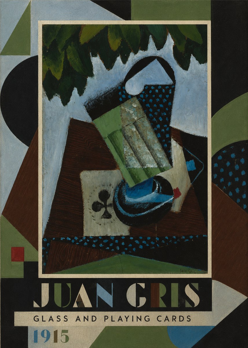 Juan Gris Glass and Playing Cards No1 - Juliste