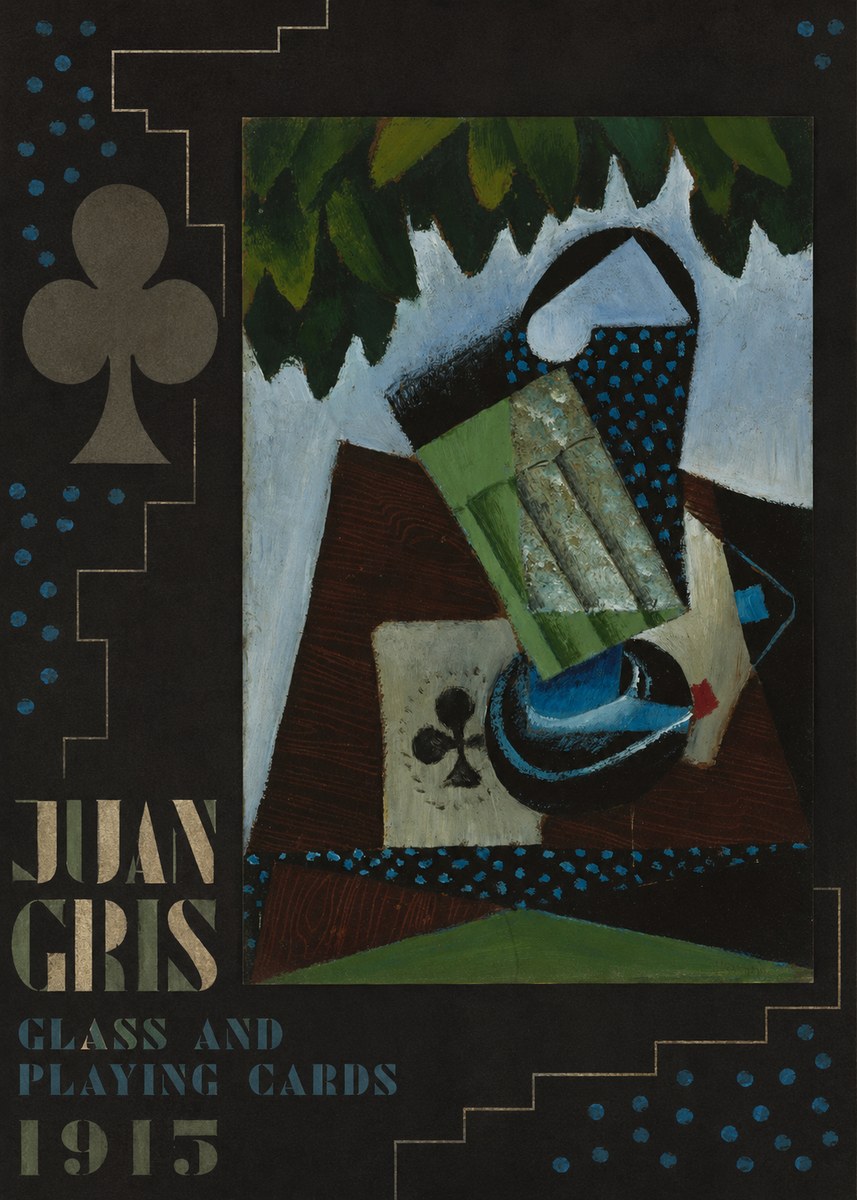 Juan Gris Glass and Playing Cards No5 - Juliste