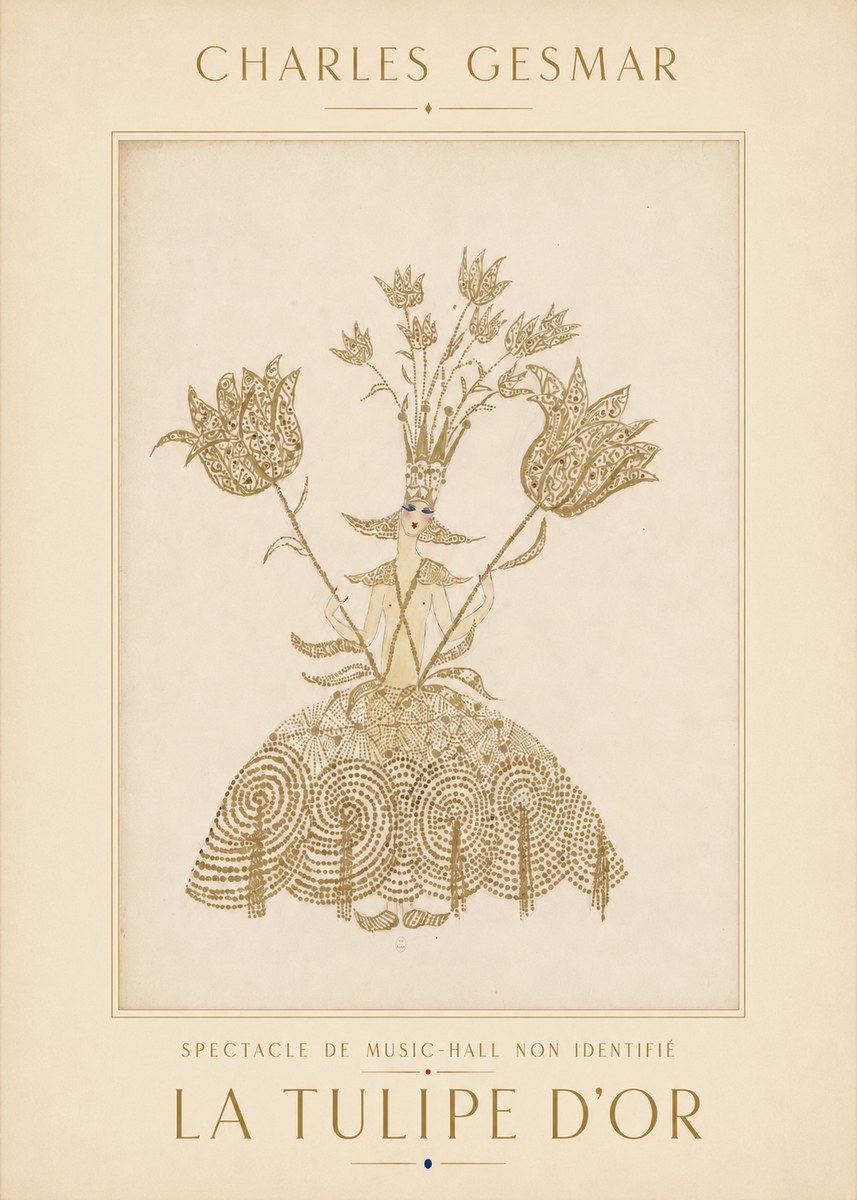 Charles Gesmar La Tulipe D'or No4 - Juliste