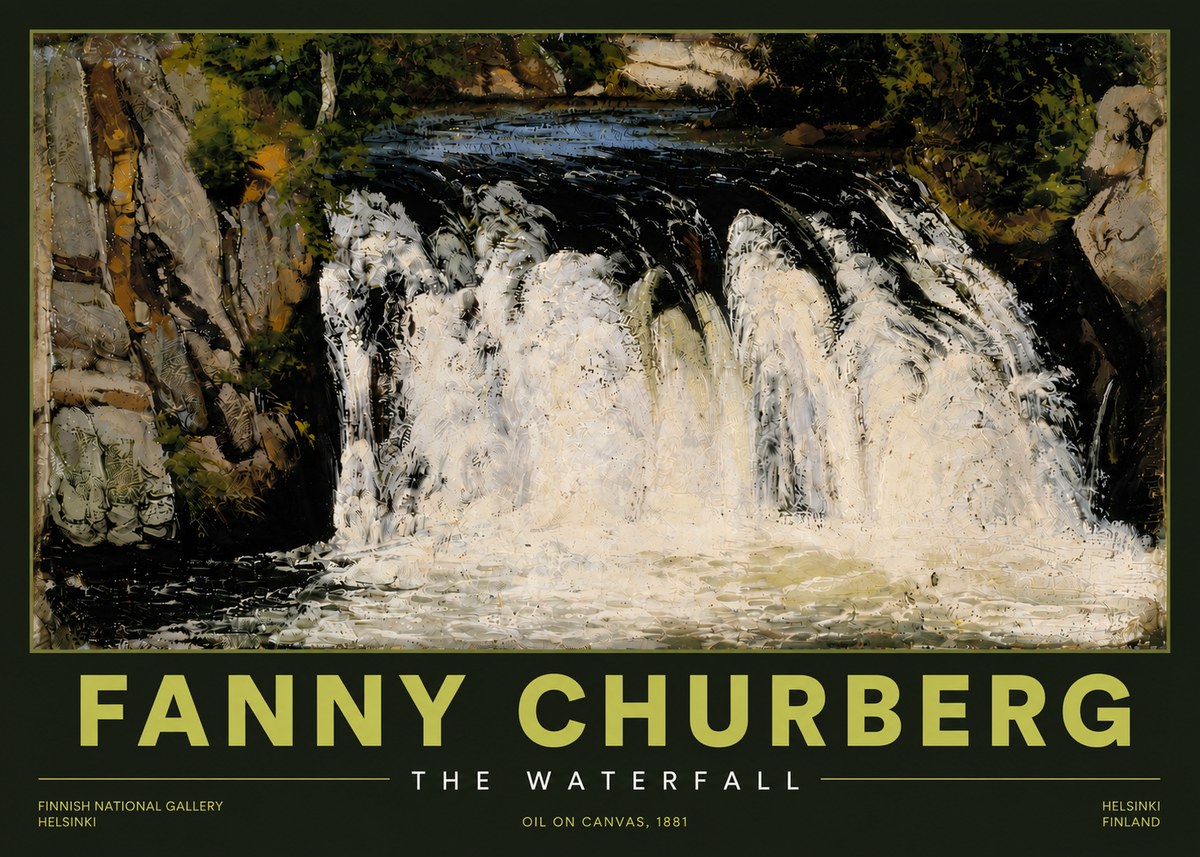 Fanny Churberg The Waterfall No4 - Juliste