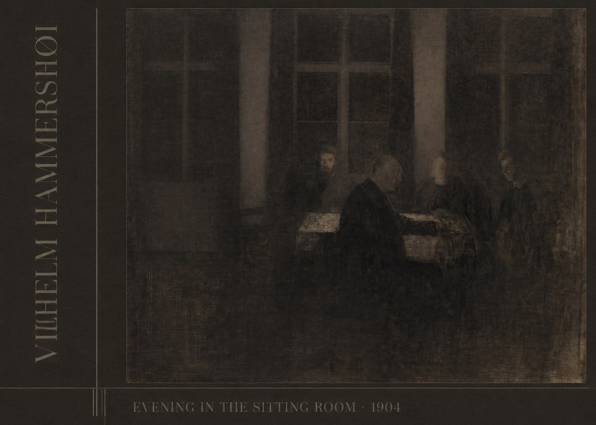 Vilhelm Hammershøi Evening in the Sitting Room No2 - Juliste