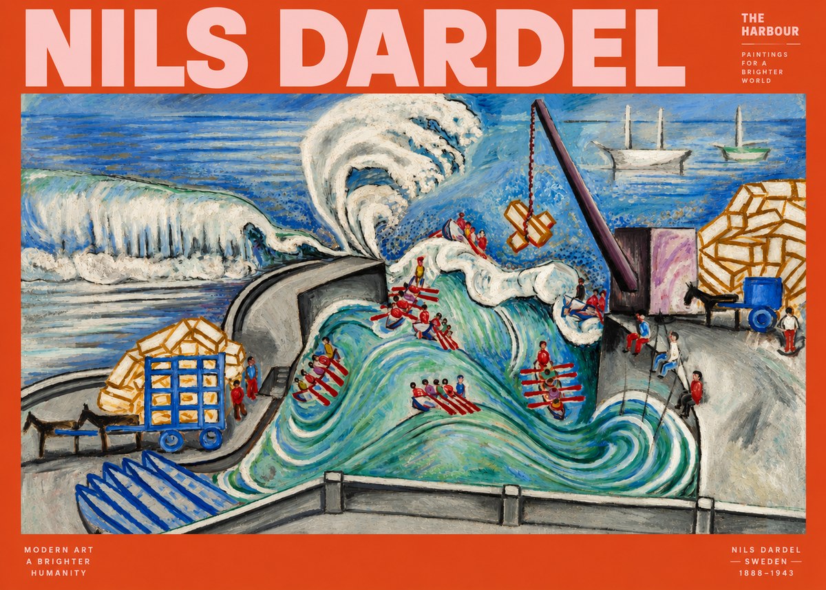 Nils Dardel The Harbour No4 - Juliste