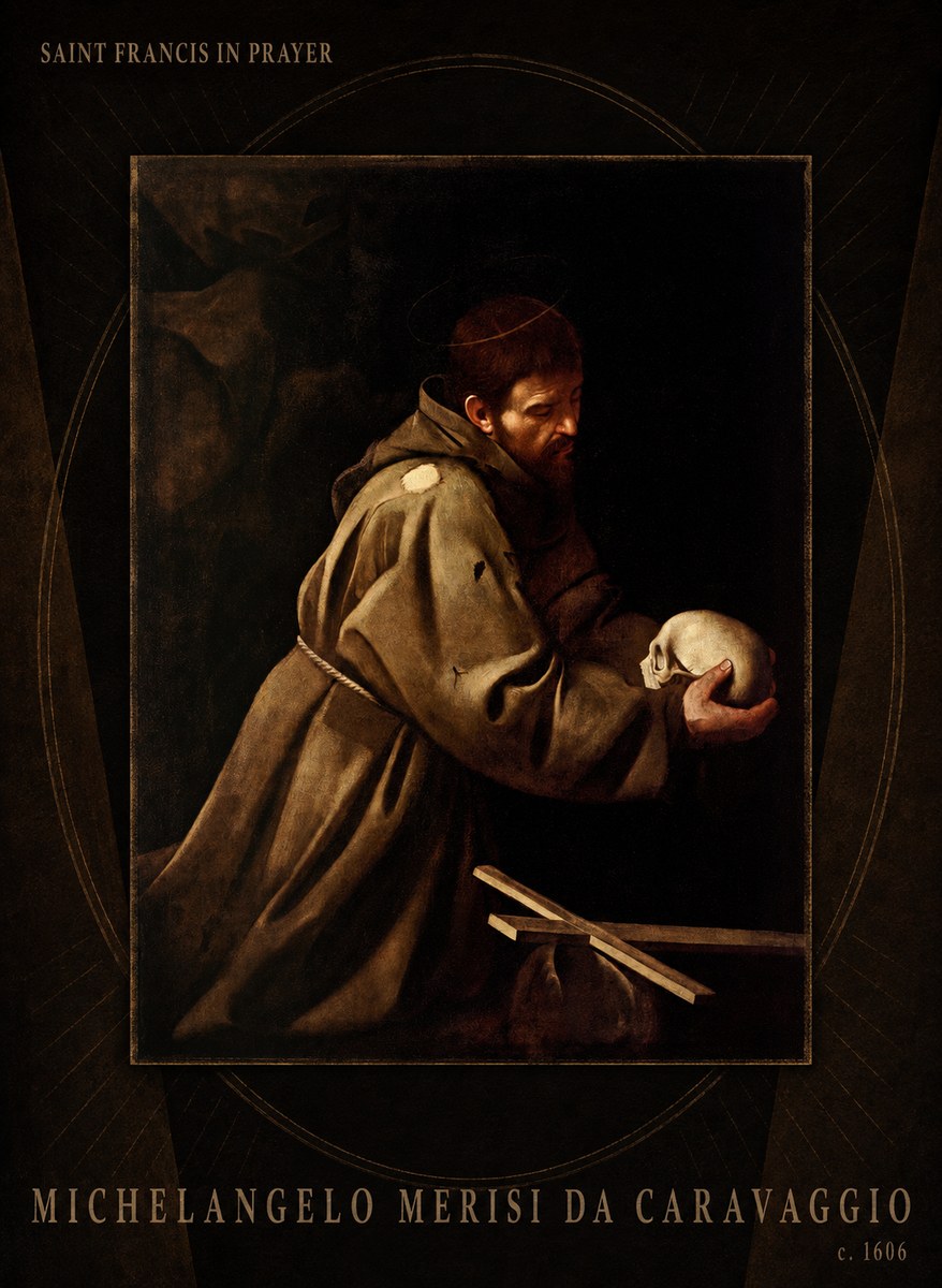 Michelangelo Merisi da Caravaggio Saint Francis in Prayer II No6 - Juliste