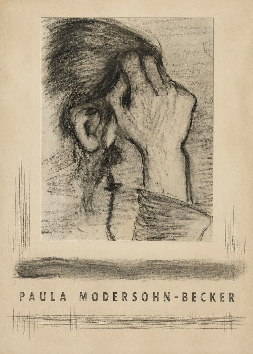Paula Modersohn-Becker Head of a Girl with Rosary No3 - Juliste