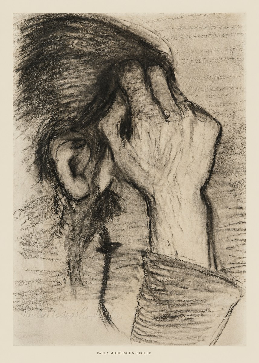 Paula Modersohn-Becker Head of a Girl with Rosary No5 - Juliste