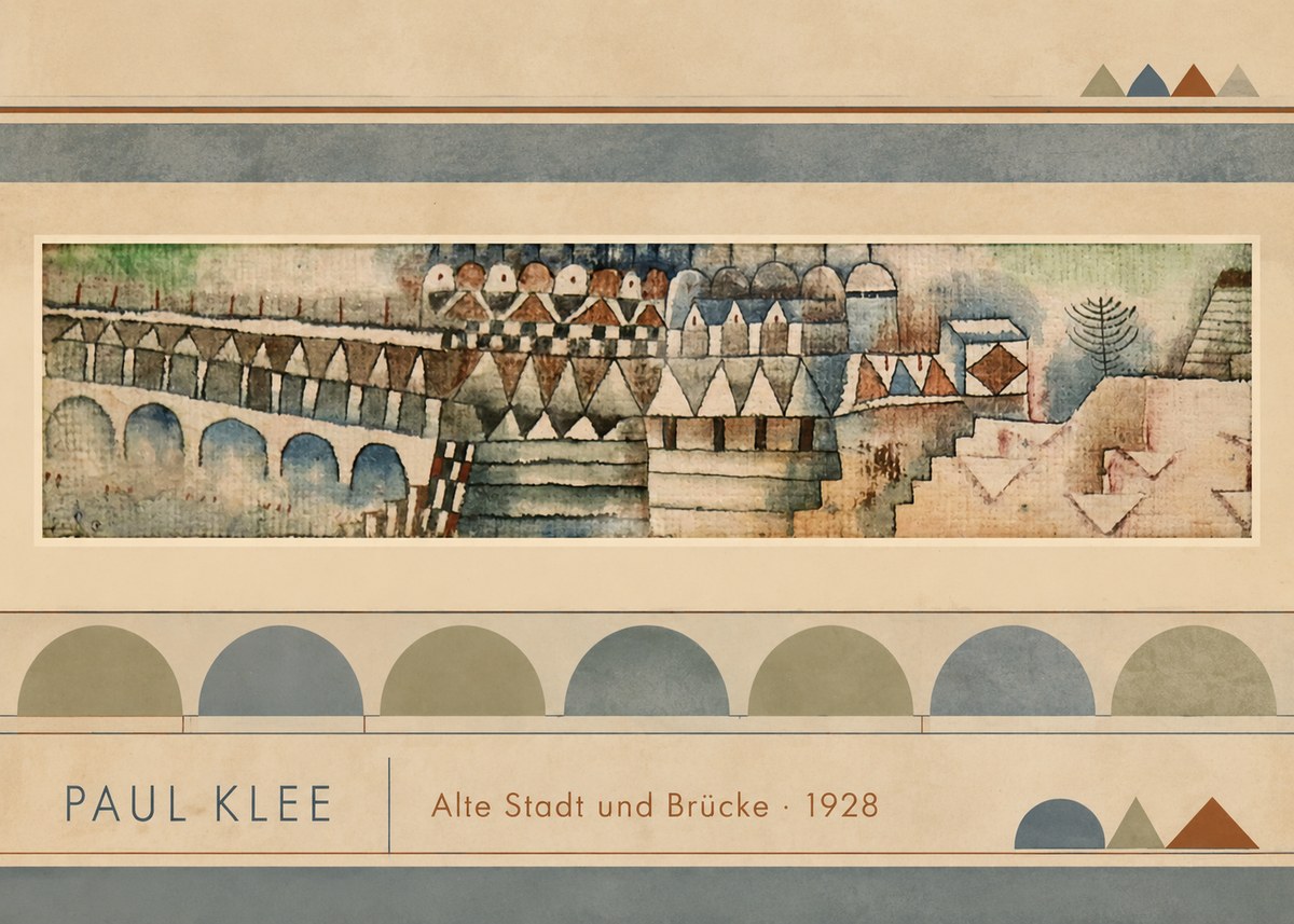 Paul Klee Alte Stadt Und Brücke No3 - Juliste