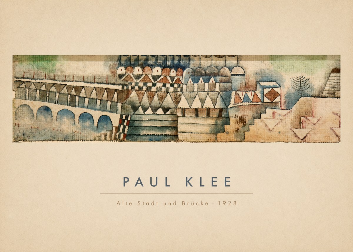 Paul Klee Alte Stadt Und Brücke No4 - Juliste