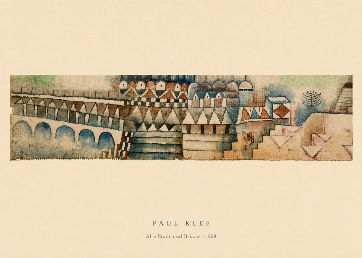Paul Klee Alte Stadt Und Brücke No6 - Juliste
