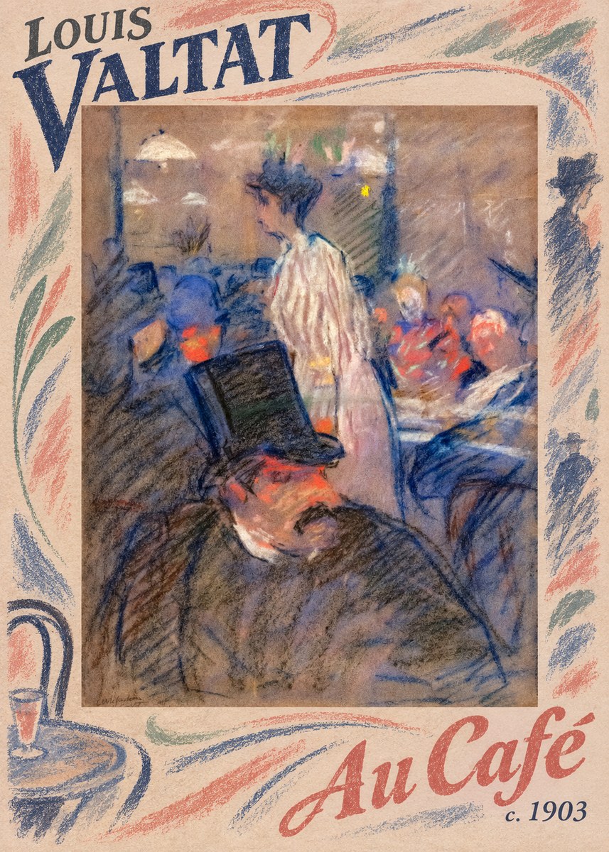 Louis Valtat Au Café No5 - Juliste