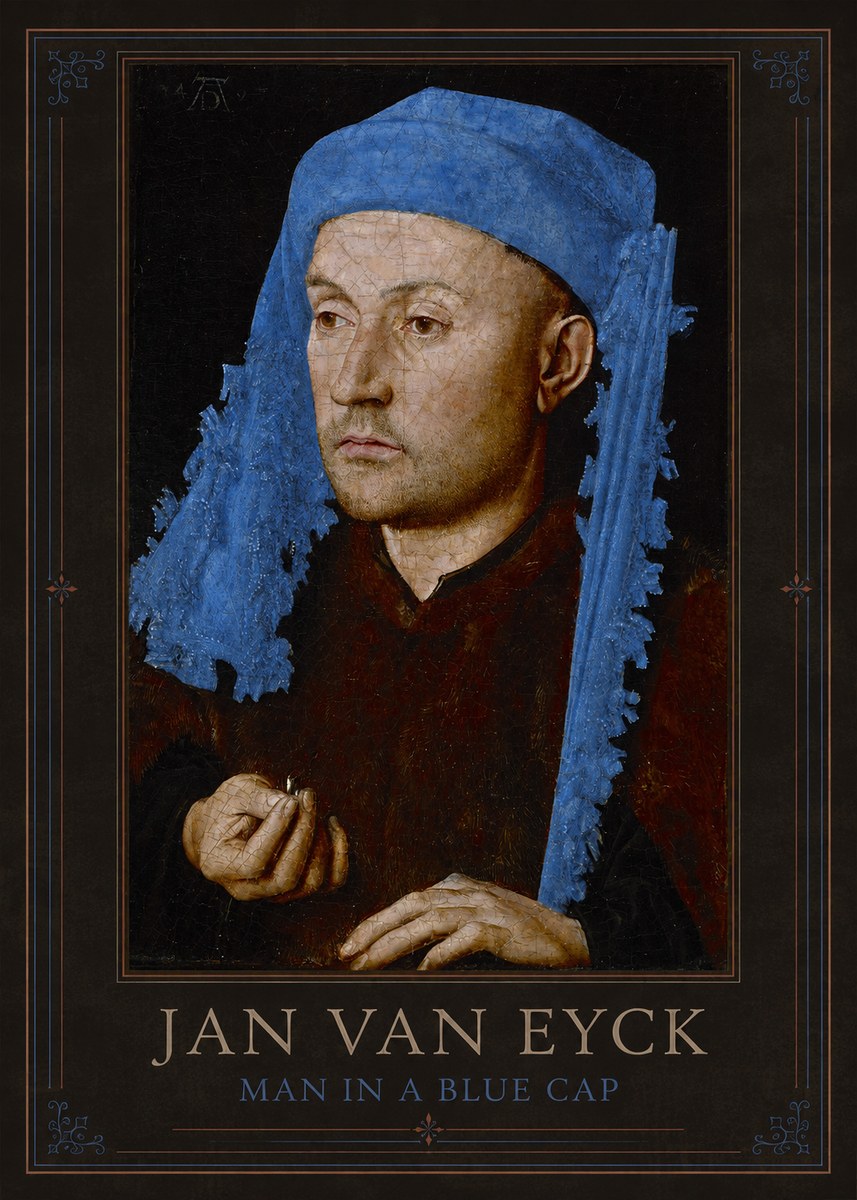 Jan van Eyck Man in a Blue Cap I No1 - Juliste