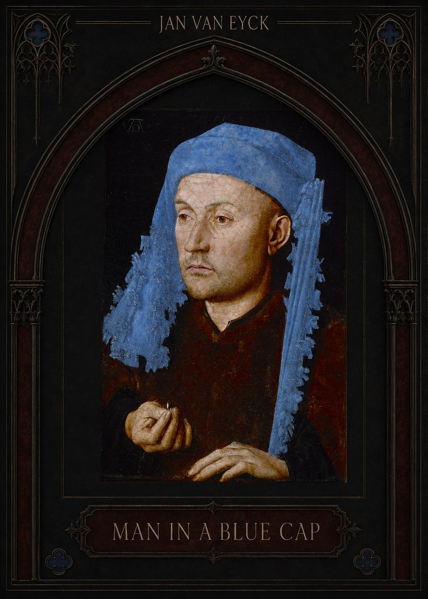 Jan van Eyck Man in a Blue Cap I No3 - Juliste