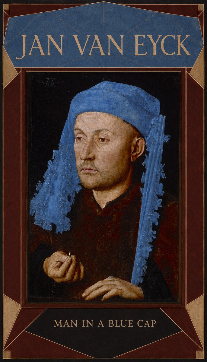 Jan van Eyck Man in a Blue Cap I No6 - Juliste
