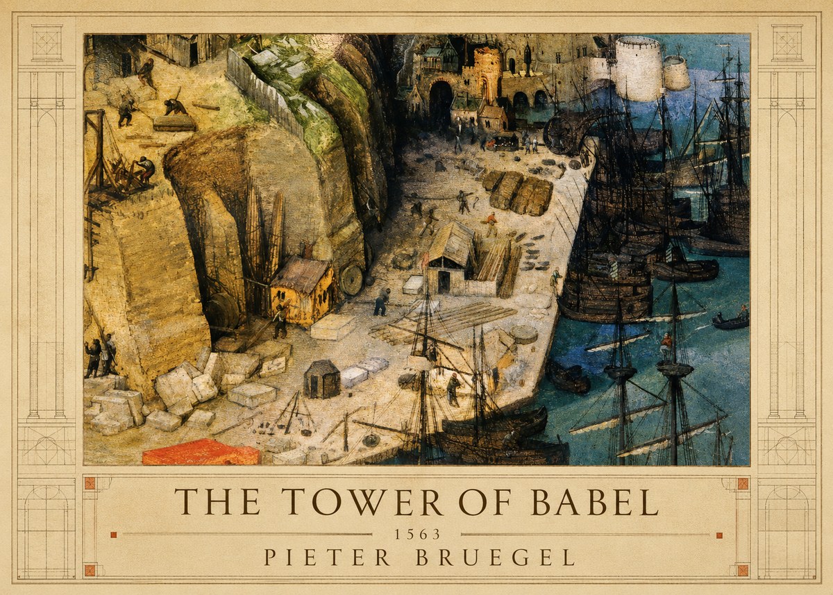 Pieter Bruegel The Tower of Babel XVIII No1 - Juliste