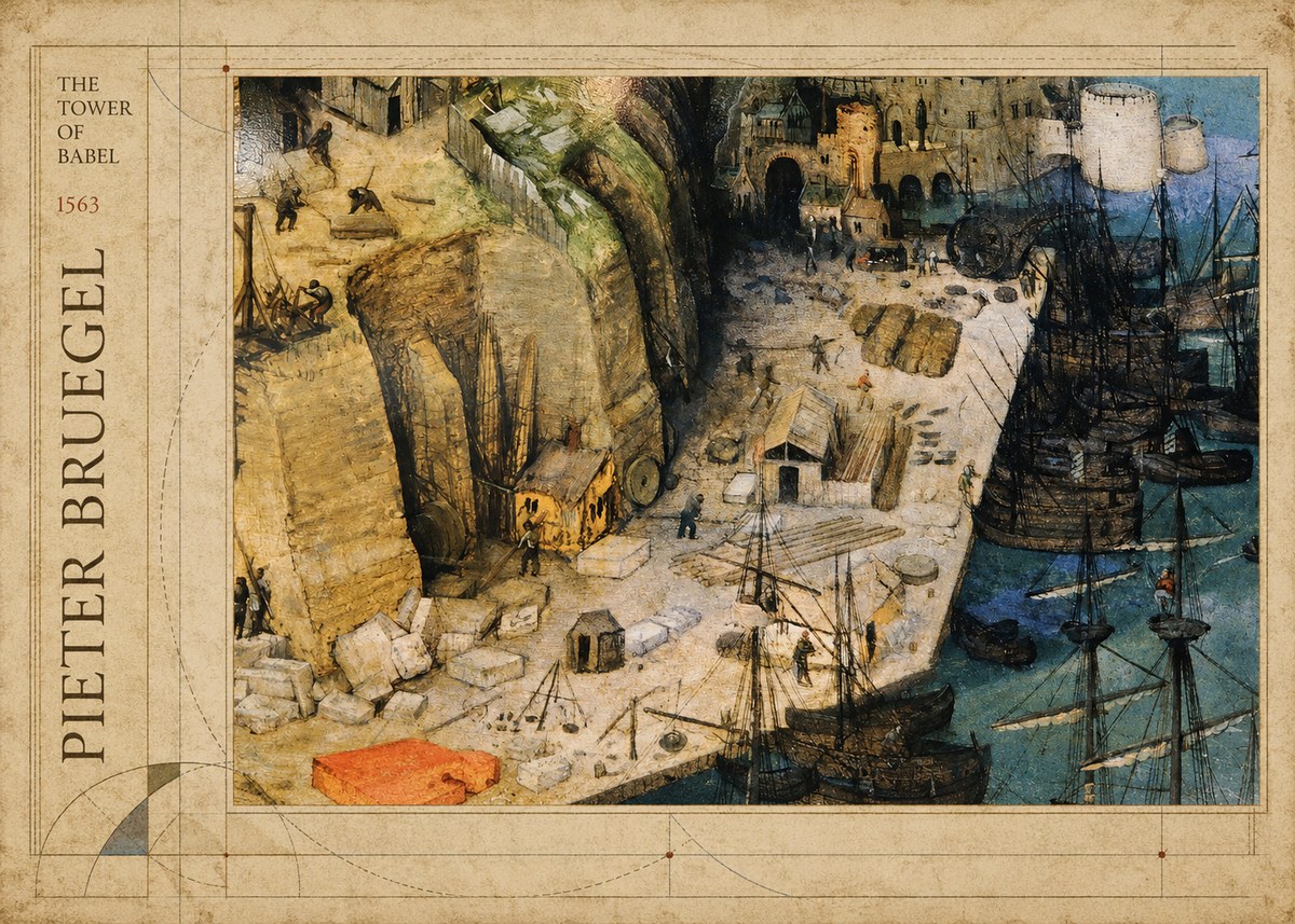 Pieter Bruegel The Tower of Babel XVIII No2 - Juliste