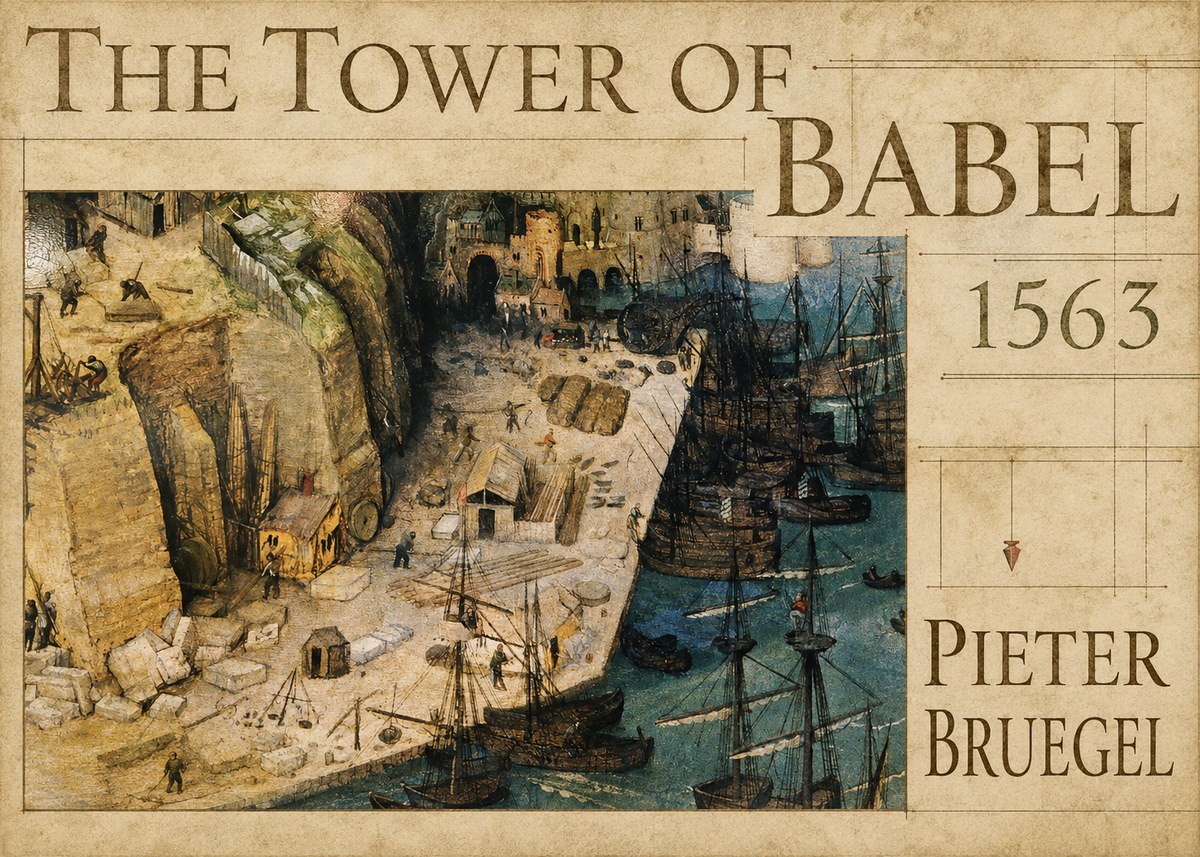 Pieter Bruegel The Tower of Babel XVIII No4 - Juliste