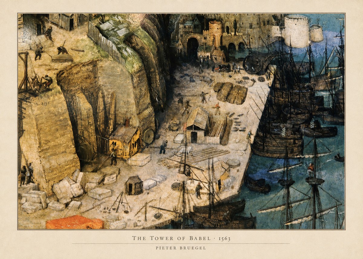 Pieter Bruegel The Tower of Babel XVIII No5 - Juliste