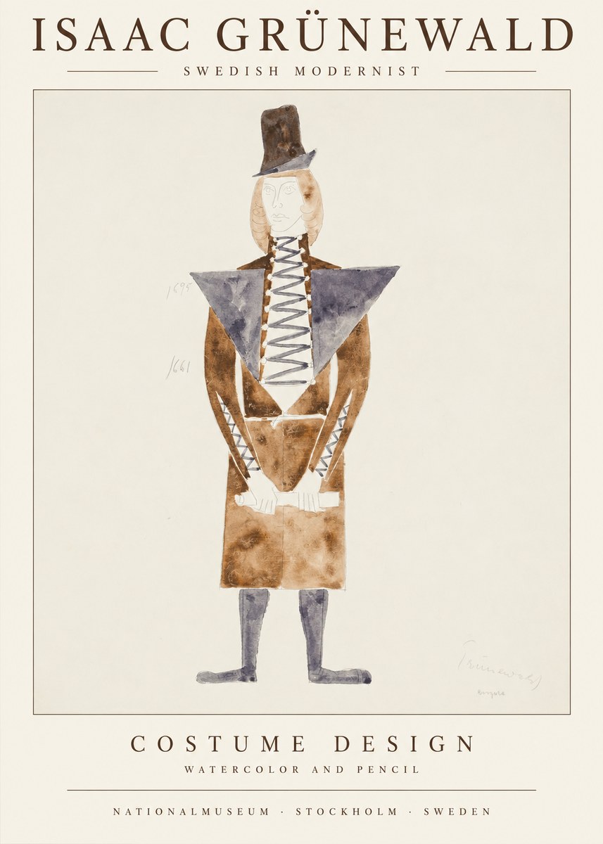 Isaac Grünewald Costume Design XIII No2 - Juliste