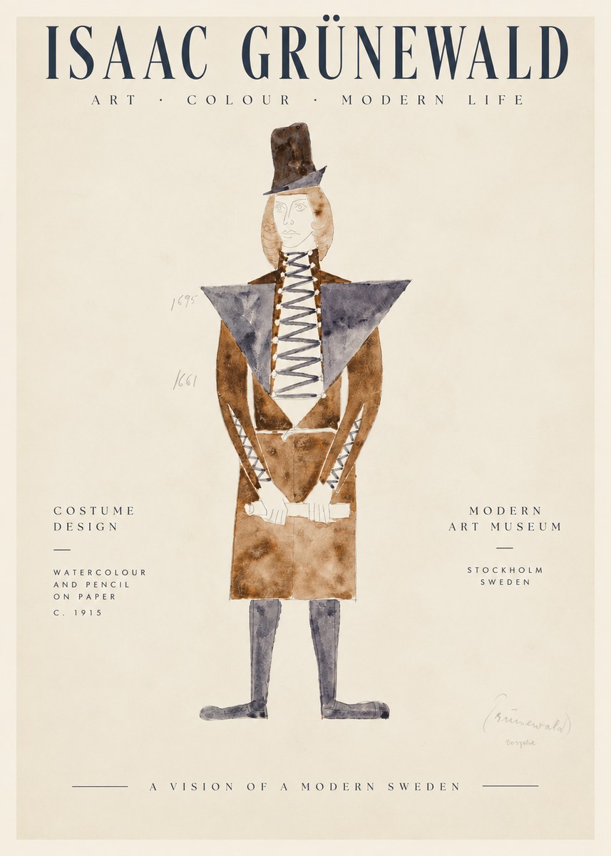 Isaac Grünewald Costume Design XIII No6 - Juliste
