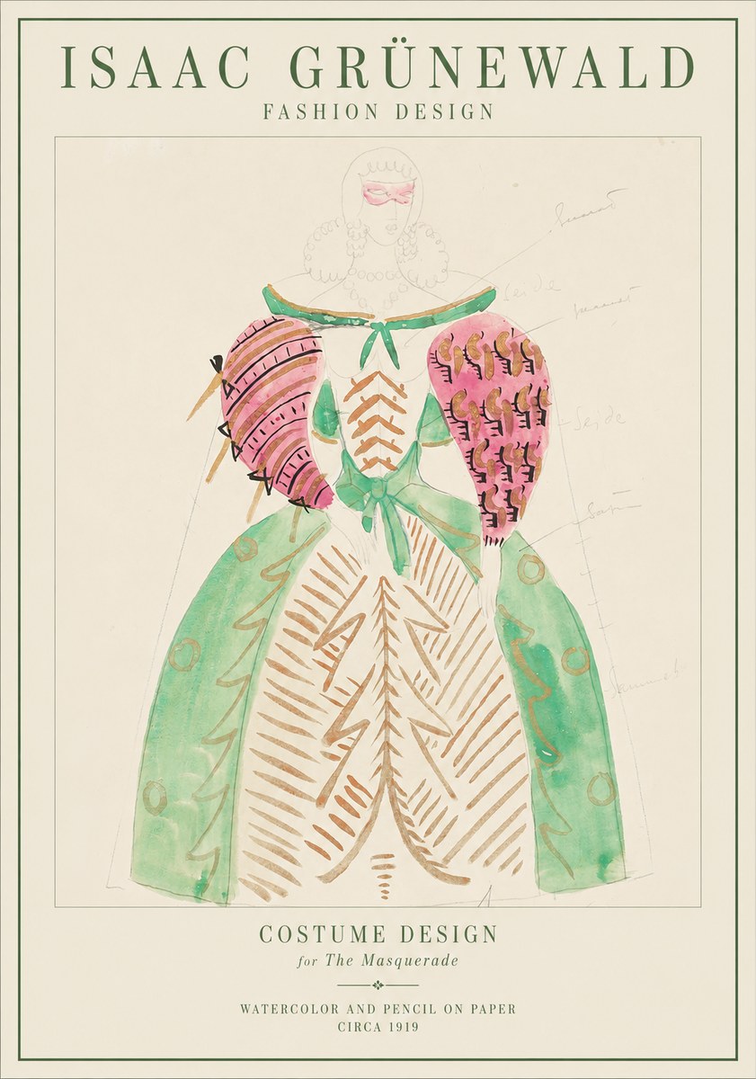 Isaac Grünewald Costume Design for the Masquerade No1 - Juliste