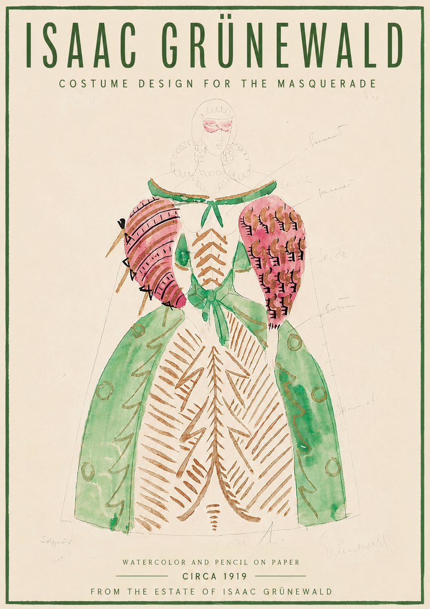 Isaac Grünewald Costume Design for the Masquerade No6 - Juliste