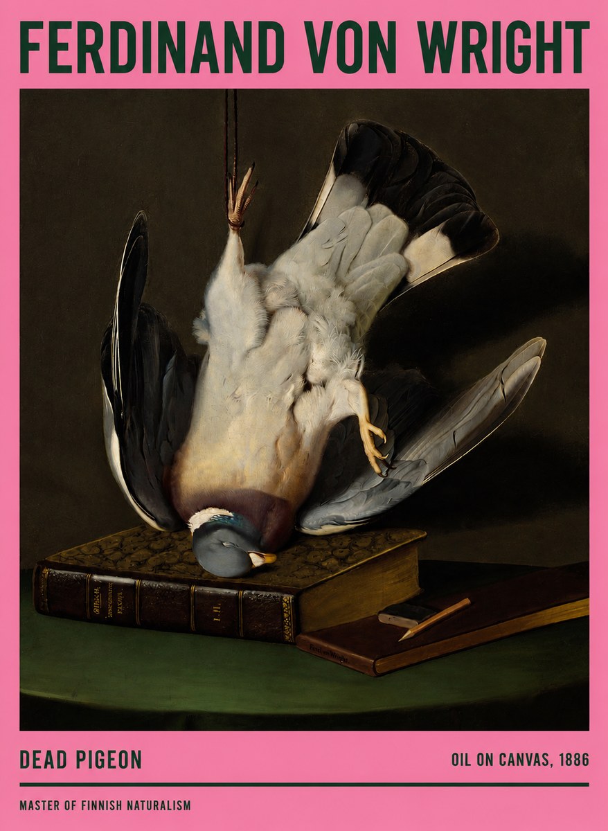 Ferdinand von Wright Dead Pigeon No2 - Juliste