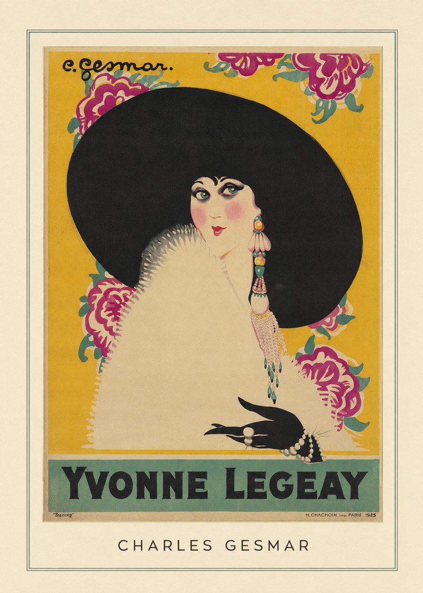 Charles Gesmar Yvonne Legeay No4 - Juliste
