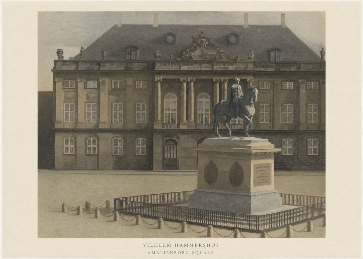 Vilhelm Hammershøi Amalienborg Square II No6 - Juliste
