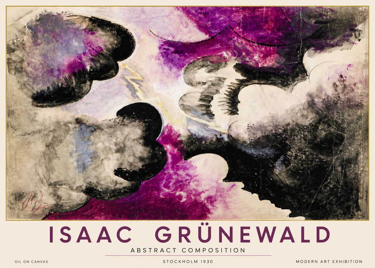 Isaac Grünewald Abstract Composition No6 - Juliste