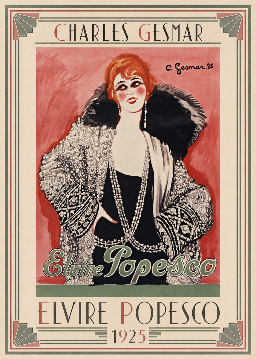 Charles Gesmar Elvire Popesco II No1 - Juliste