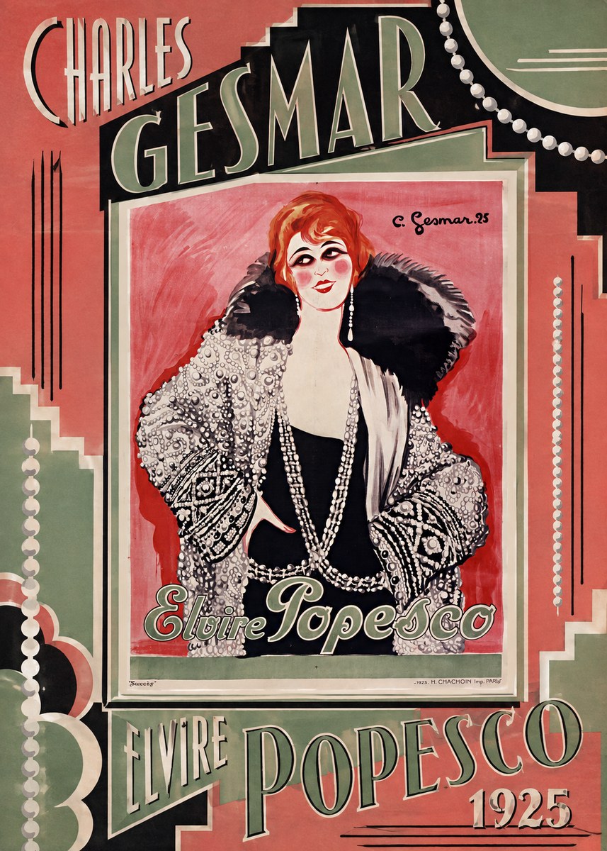 Charles Gesmar Elvire Popesco II No2 - Juliste