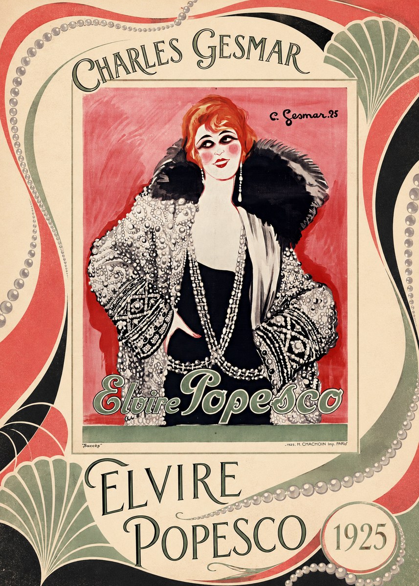 Charles Gesmar Elvire Popesco II No3 - Juliste