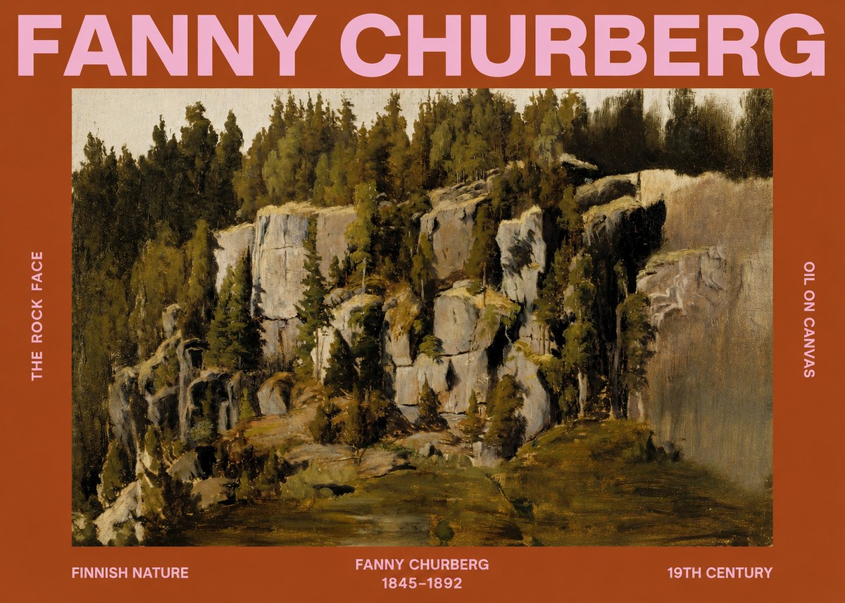 Fanny Churberg The Rock Face No2 - Juliste