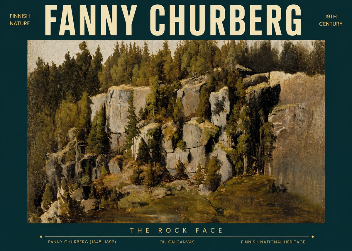 Fanny Churberg The Rock Face No3 - Juliste