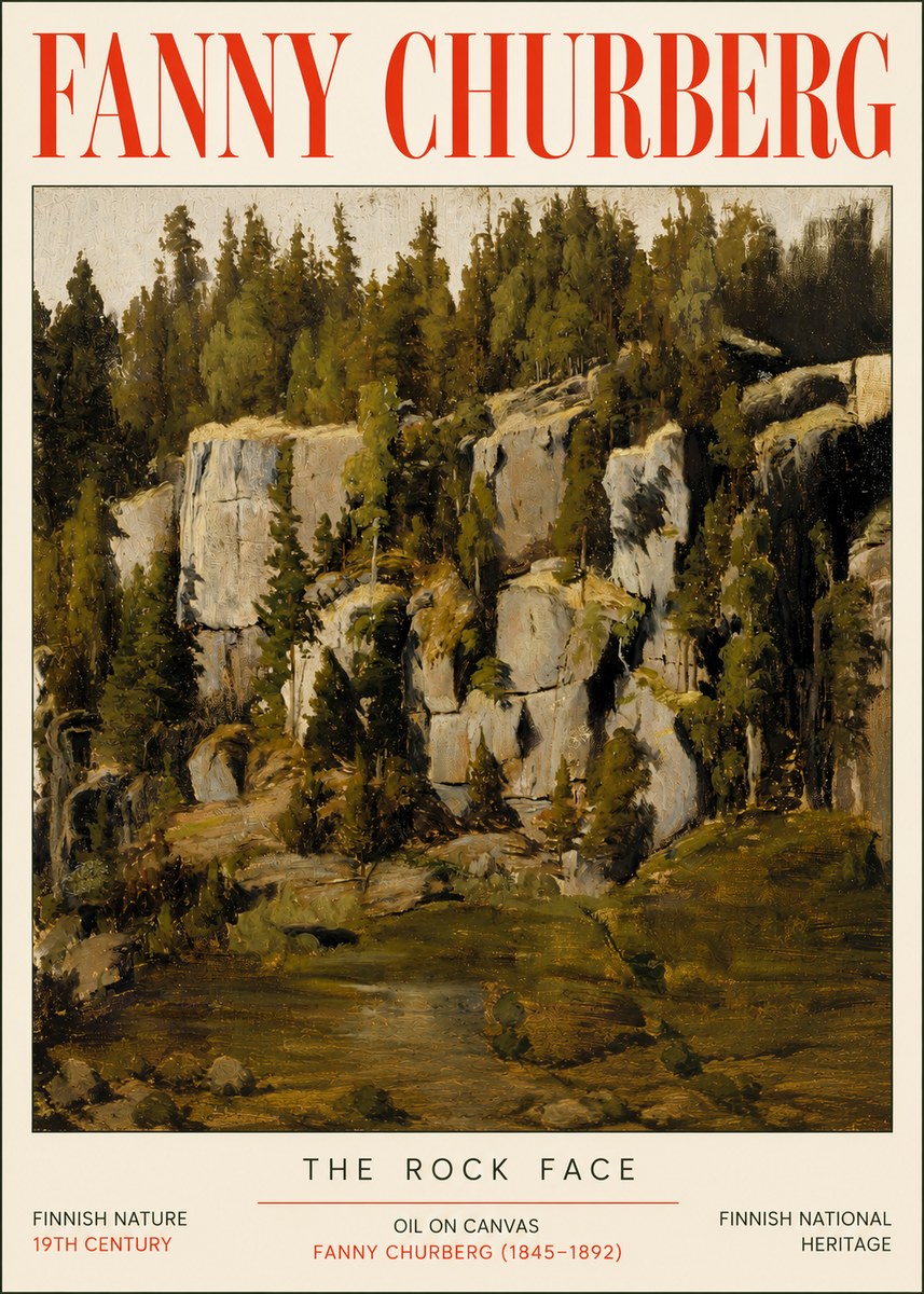Fanny Churberg The Rock Face No5 - Juliste