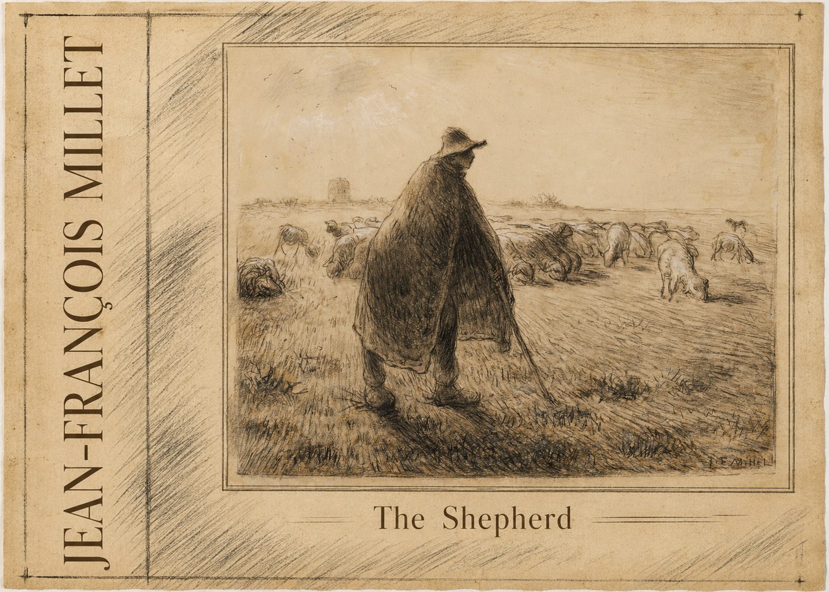 Jean-François Millet The Shepherd No2 - Juliste