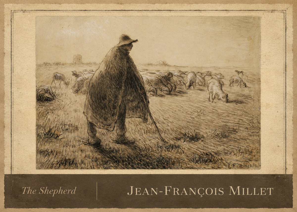 Jean-François Millet The Shepherd No3 - Juliste