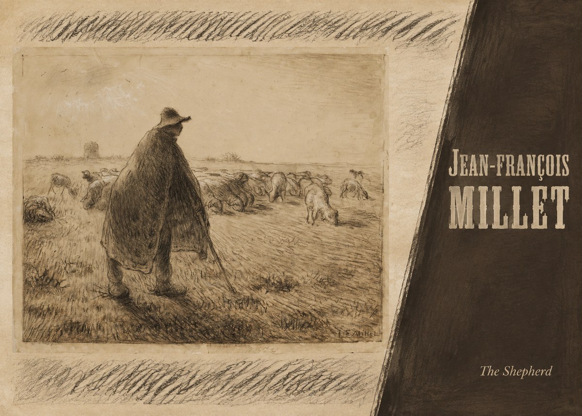 Jean-François Millet The Shepherd No5 - Juliste