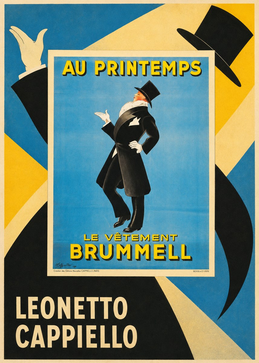 Leonetto Cappiello Au Printemps Le Vêtement Brummell No5 - Juliste