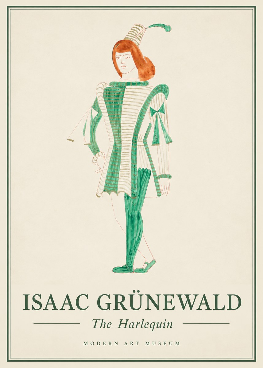 Isaac Grünewald The Harlequin No1 - Juliste