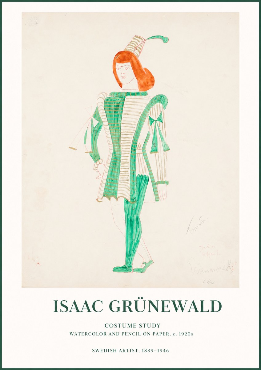 Isaac Grünewald The Harlequin No2 - Juliste