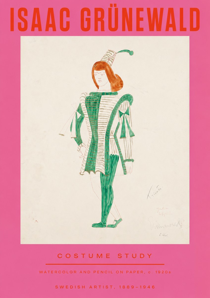 Isaac Grünewald The Harlequin No3 - Juliste