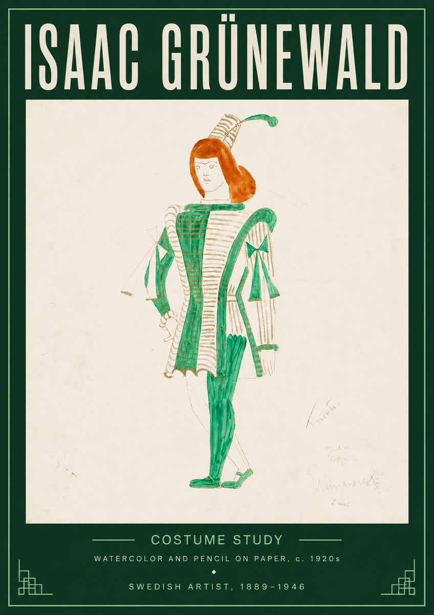 Isaac Grünewald The Harlequin No5 - Juliste