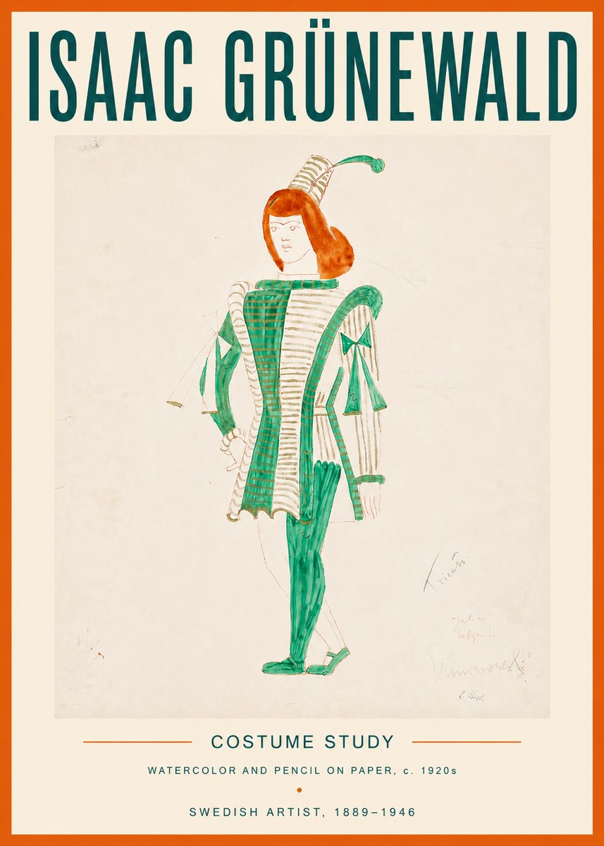 Isaac Grünewald The Harlequin No6 - Juliste