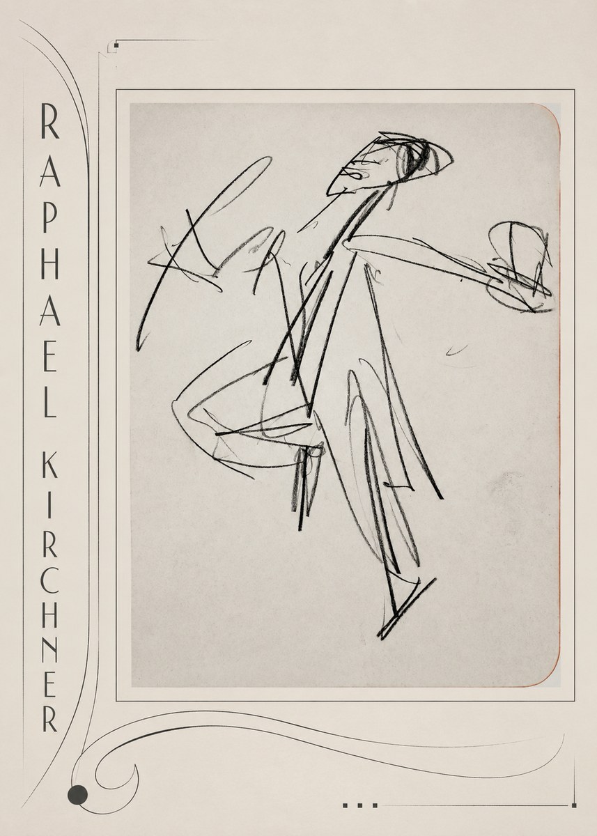 Raphael Kirchner Dynamic Dancer Sketch No2 - Juliste