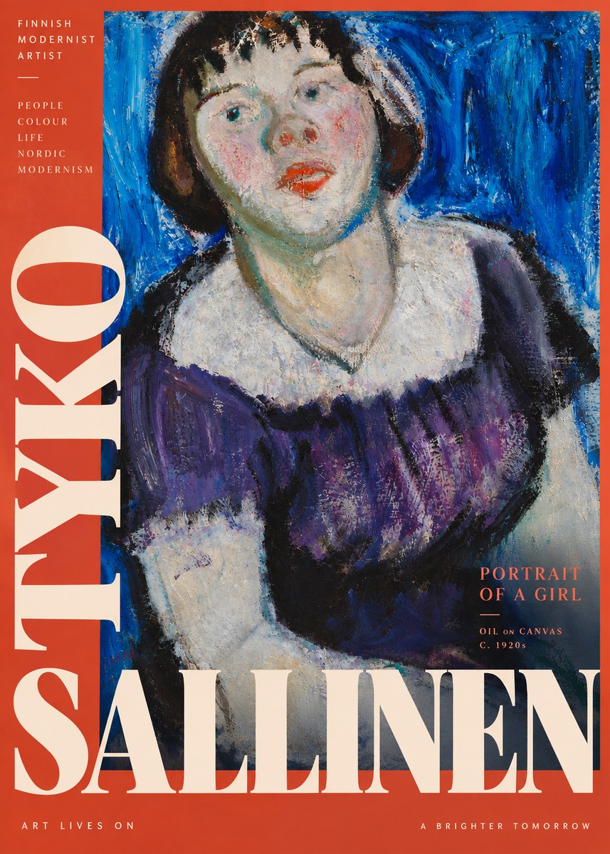 Tyko Sallinen Portrait of a Girl II No5 - Juliste